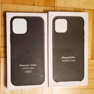 Original Apple 12 Pro Leather MafSafe Case LNC